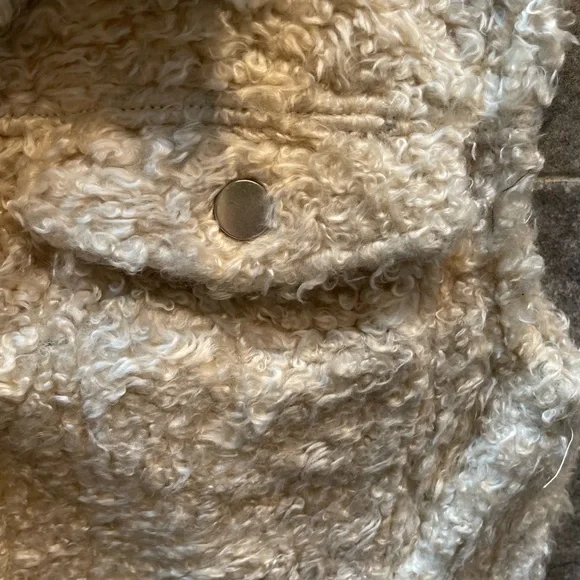 ❤️  GAP CREAM WOOL SHERPA VEST SIZE XS - Picture 3 of 5